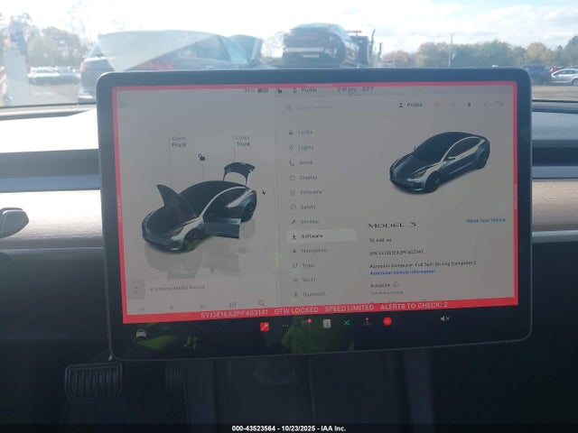 43523564 :رقم المزاد ، 5YJ3E1EA2PF403141 vin ، 2023 Tesla Model 3 Rear-wheel Drive مزاد بيع