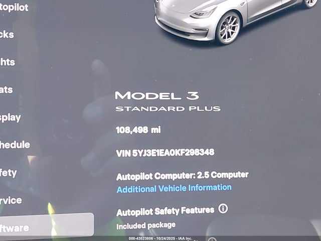 Tesla MODEL 3 2019 5YJ3E1EA0KF298348 Image 15
