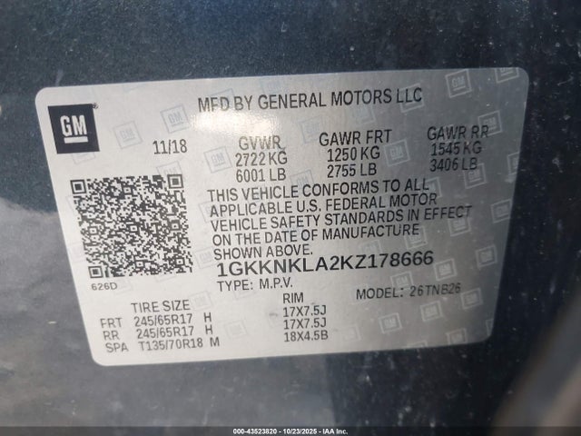 2019 GMC ACADIA 1GKKNKLA2KZ178666 Photo 8