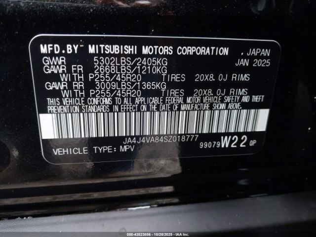 2025 MITSUBISHI OUTLANDER JA4J4VA84SZ018777 Photo 8
