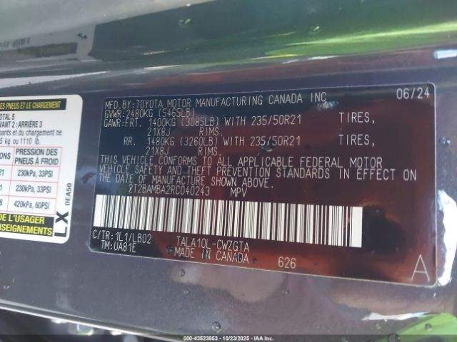 2024 LEXUS RX 350 2T2BAMBA2RC040243 Photo 8