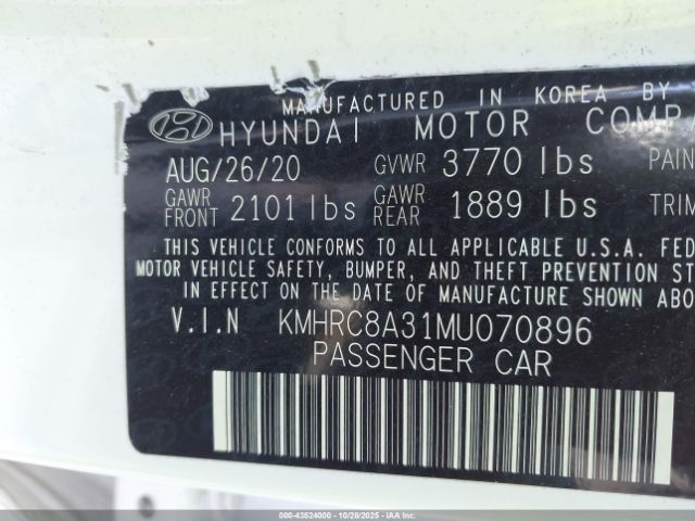 2021 HYUNDAI VENUE KMHRC8A31MU070896 Photo 8