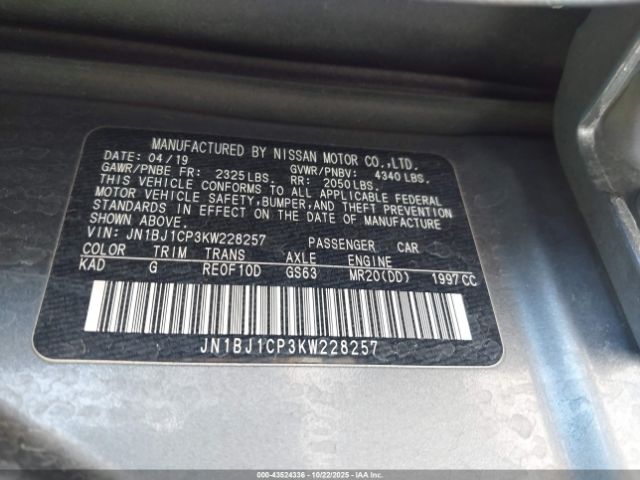 2019 NISSAN ROGUE SPORT JN1BJ1CP3KW228257 Photo 8