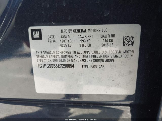 2014 CHEVROLET CRUZE 1G1PG5SB5E7290054 Photo 8