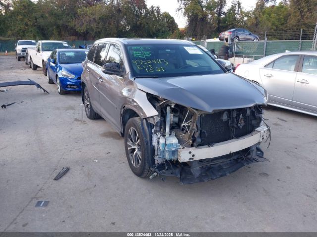 2016 TOYOTA HIGHLANDER 5TDJKRFH3GS305063