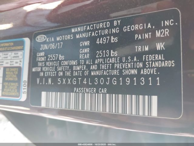 2018 KIA OPTIMA 5XXGT4L30JG191311 Photo 8