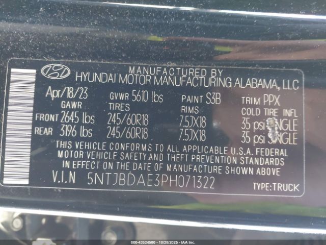 2023 HYUNDAI SANTA CRUZ 5NTJBDAE3PH071322 Photo 8