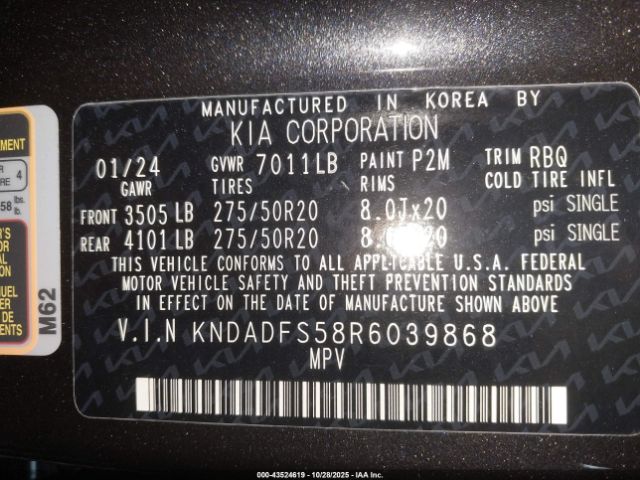 2024 KIA EV9 KNDADFS58R6039868 Photo 8
