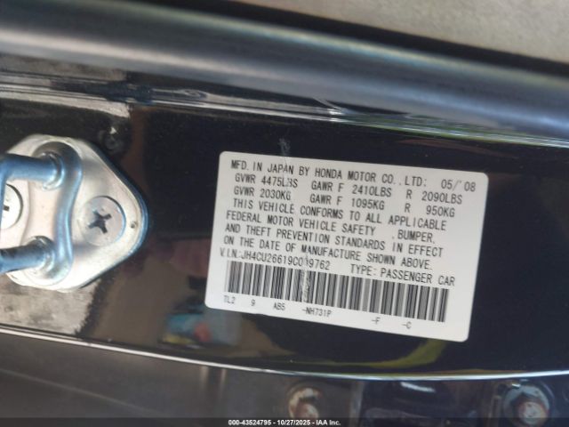 2009 ACURA TSX JH4CU26619C009762 Photo 8
