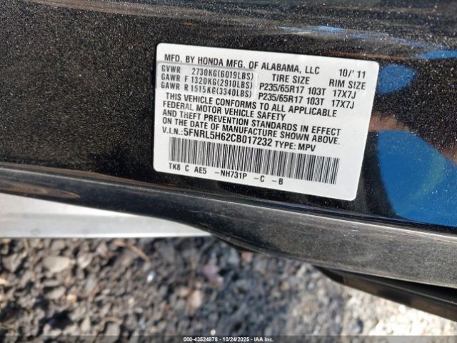 2012 HONDA ODYSSEY 5FNRL5H62CB017232 Photo 8