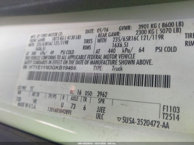 2016 FORD TRANSIT-150 1FTYE1YM3GKB19466 Photo 8