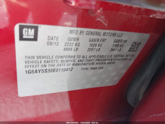 2014 CADILLAC CTS 1G6AY5S38E0119412 Photo 8