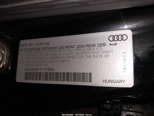 2015 AUDI A3 WAUACGFF1F1137593 Photo 8