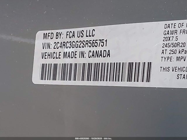 Chrysler Pacifica Limited Awd 2025 2C4RC3GG2SR565751 Image 17