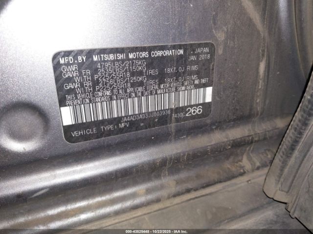 2018 MITSUBISHI OUTLANDER JA4AD3A33JJ003936 Photo 8