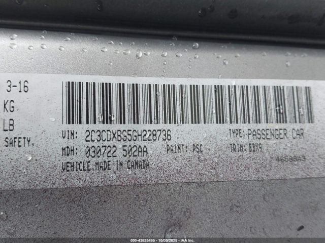 2016 DODGE CHARGER 2C3CDXBG5GH228736 Photo 8