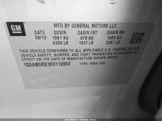 2014 CADILLAC ATS 1G6AB5RX3E0112863 Photo 8