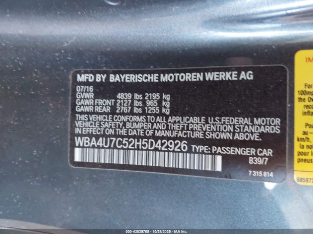 2017 BMW 430I WBA4U7C52H5D42926 Photo 8