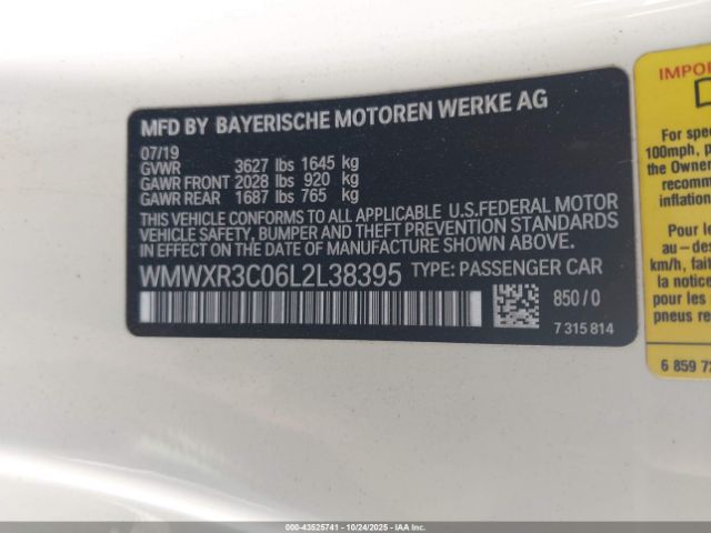 2020 MINI HARDTOP WMWXR3C06L2L38395 Photo 8