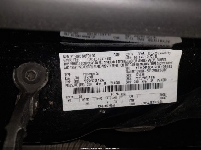 2017 FORD C-MAX HYBRID 1FADP5DU9HL105482 Photo 8