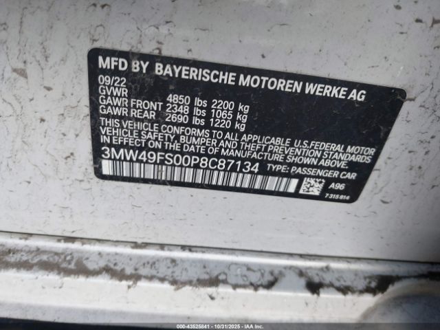 2023 BMW 3 SERIES 3MW49FS00P8C87134 Photo 8