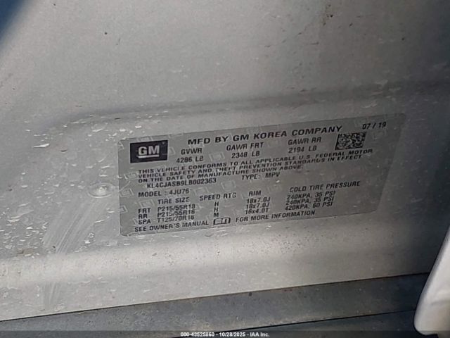 2020 BUICK ENCORE KL4CJASB9LB002363 Photo 8