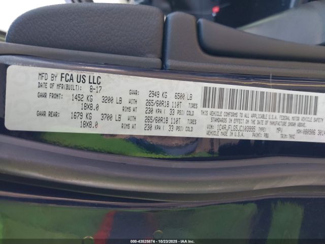 2018 JEEP GRAND CHEROKEE 1C4RJFLG5JC103995 Photo 8