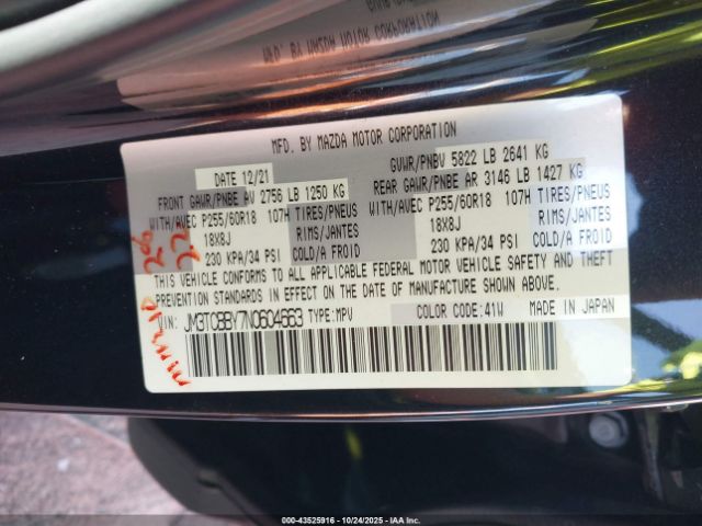 2022 MAZDA CX-9 JM3TCBBY7N0604663 Photo 8