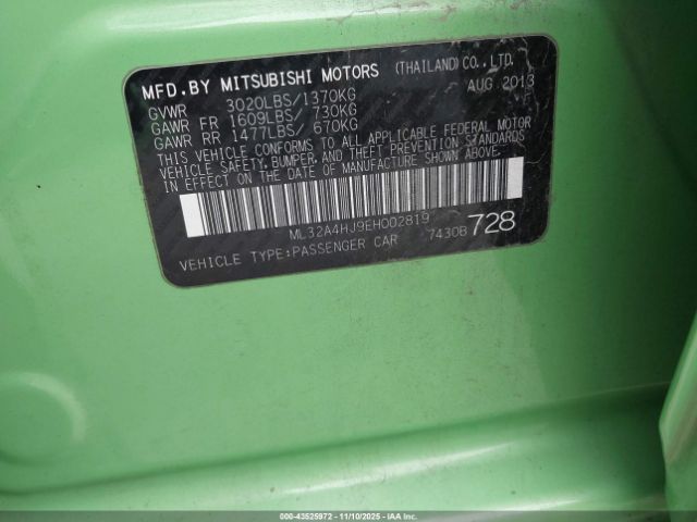 2014 MITSUBISHI MIRAGE ML32A4HJ9EH002819 Photo 8