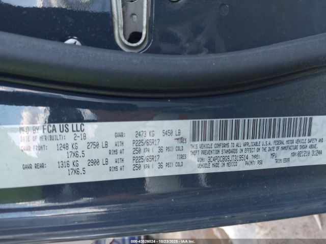 2018 DODGE JOURNEY 3C4PDCBG9JT319514 Photo 8