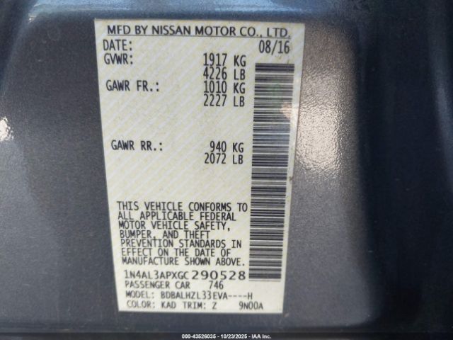 2016 NISSAN ALTIMA 1N4AL3APXGC290528 Photo 8