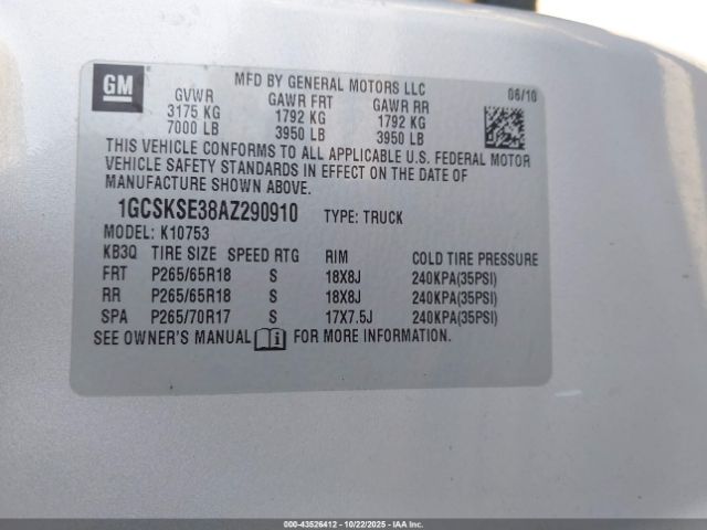 2008 GMC SIERRA 1500 1GTEC14X38Z295502 Photo 8