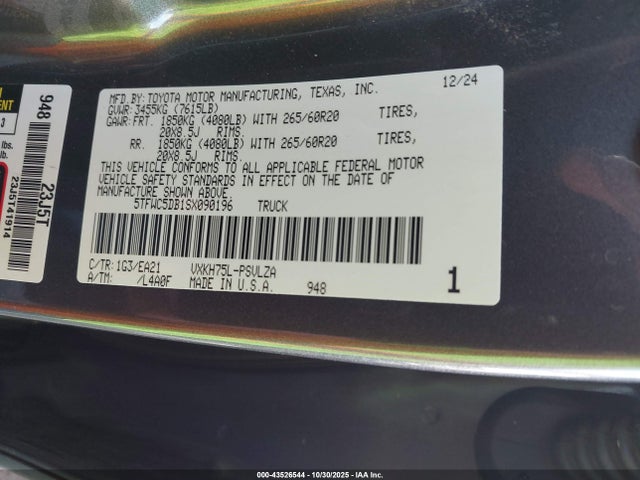 2025 TOYOTA TUNDRA HYBRID 5TFWC5DB1SX090196 Photo 8