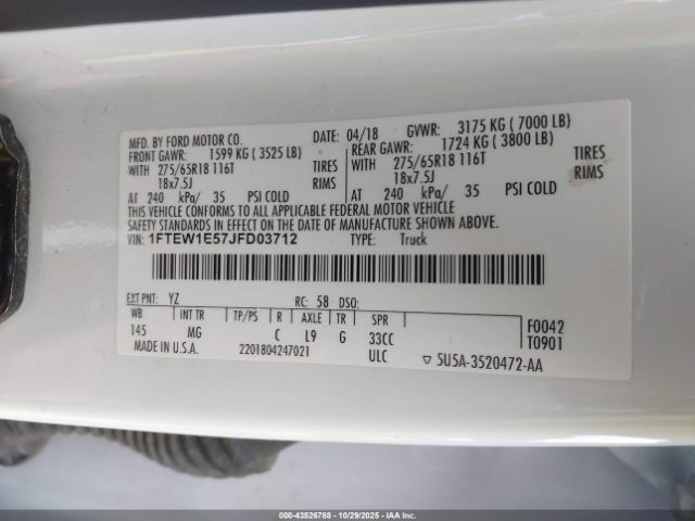 2018 FORD F-150 1FTEW1E57JFD03712 Photo 8