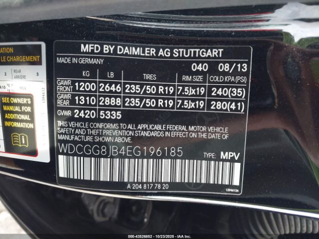 2014 MERCEDES-BENZ GLK 350 WDCGG8JB4EG196185 Photo 8