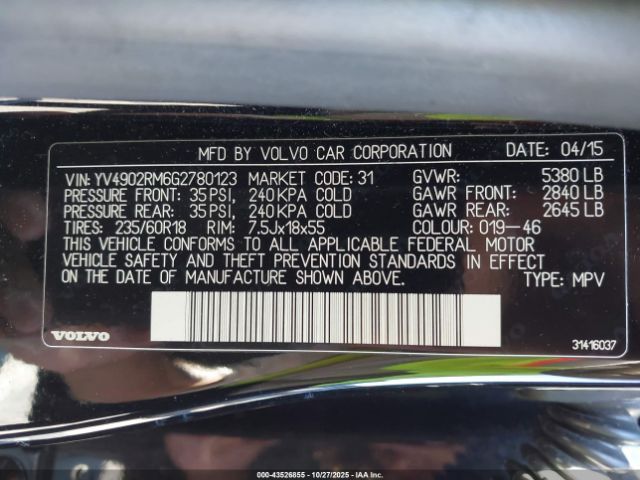 2016 VOLVO XC60 YV4902RM6G2780123 Photo 8