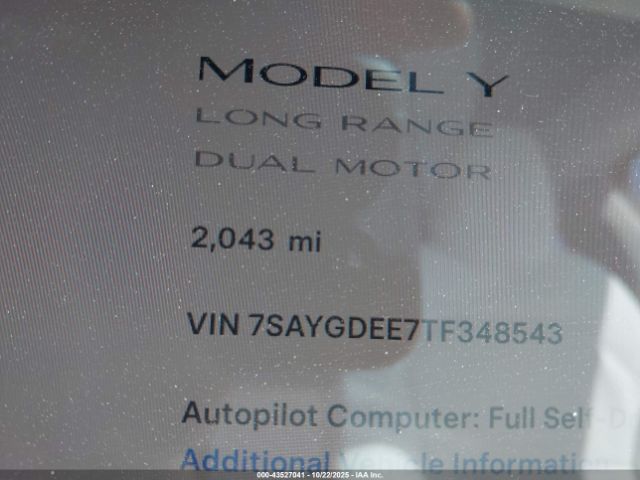 2026 TESLA MODEL Y 7SAYGDEE7TF348543 Photo 6