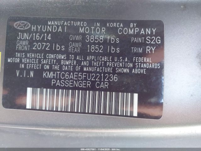 2015 HYUNDAI VELOSTER KMHTC6AE5FU221236 Photo 8