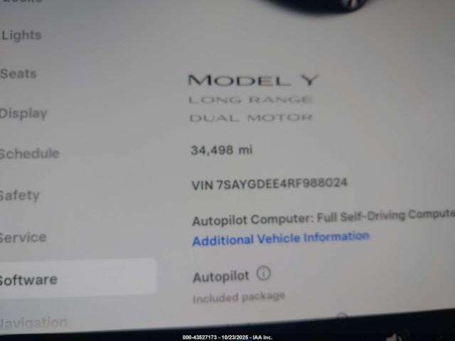 2024 TESLA MODEL Y 7SAYGDEE4RF988024 Photo 6