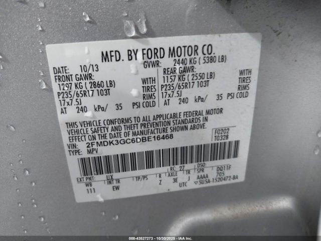 2013 FORD EDGE 2FMDK3GC6DBE16468 Photo 8