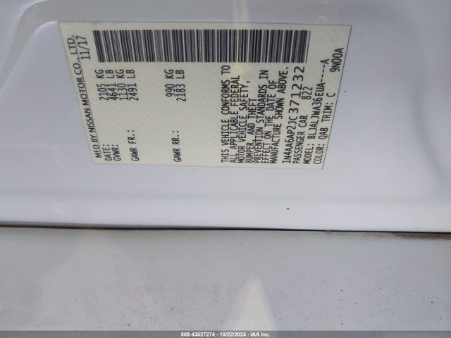 Nissan Maxima 2018 1N4AA6AP2JC371232 Image 9