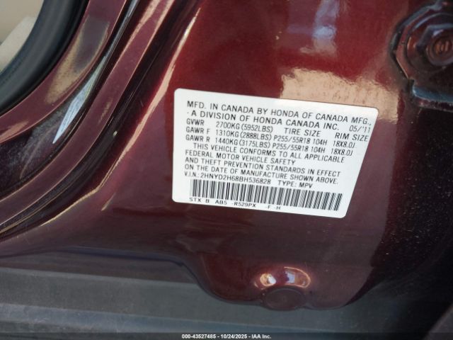 2011 ACURA MDX 2HNYD2H68BH536828 Photo 8