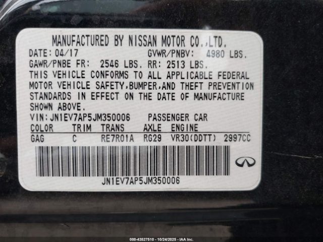 2018 INFINITI Q50 JN1EV7AP5JM350006 Photo 8