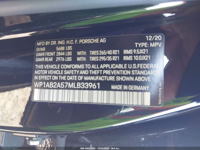 2021 PORSCHE MACAN WP1AB2A57MLB33961 Photo 8