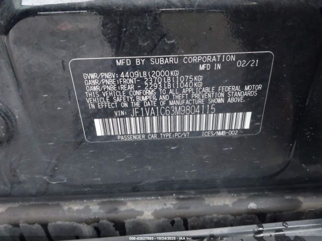 2021 SUBARU WRX JF1VA1C63M9804115 Photo 8