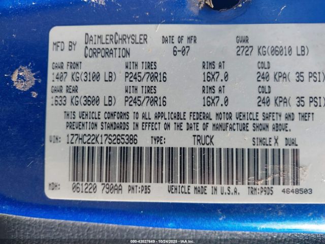 2007 MITSUBISHI RAIDER 1Z7HC22K17S265386 Photo 8