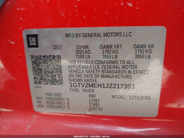 2018 GMC SIERRA 1500 1GTV2MEH1JZ217303 Photo 8