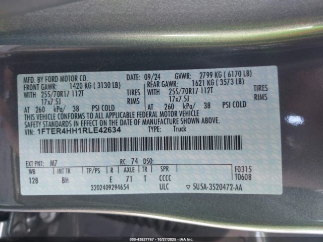 2024 FORD RANGER 1FTER4HH1RLE42634 Photo 8