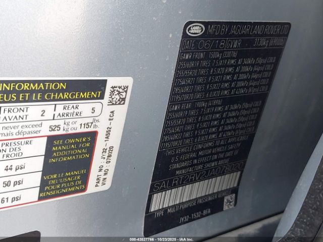 2018 LAND ROVER DISCOVERY SALRT2RV2JA078020 Photo 8