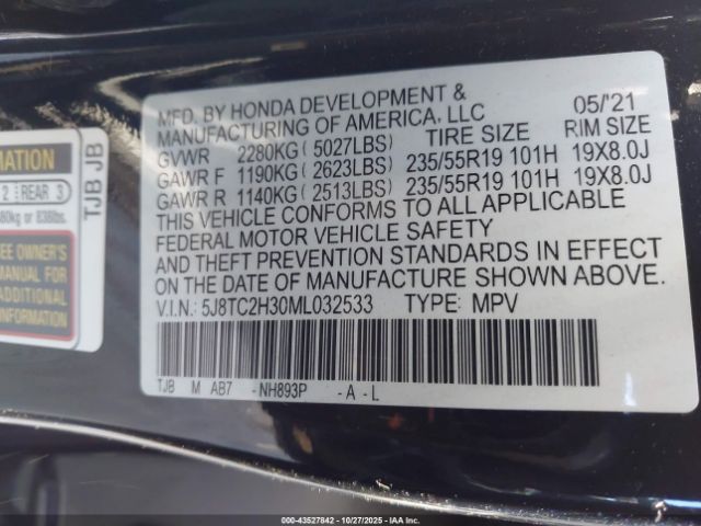 2021 ACURA RDX 5J8TC2H30ML032533 Photo 8